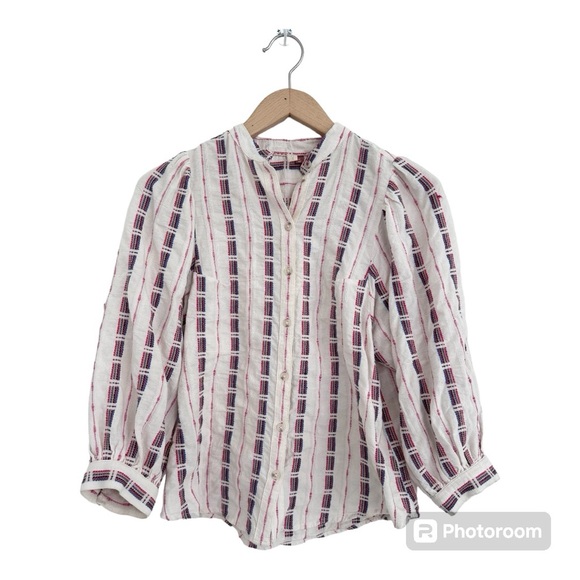 Pilcro Anthropologie Embroidered Cotton Blouse. - Picture 2 of 6